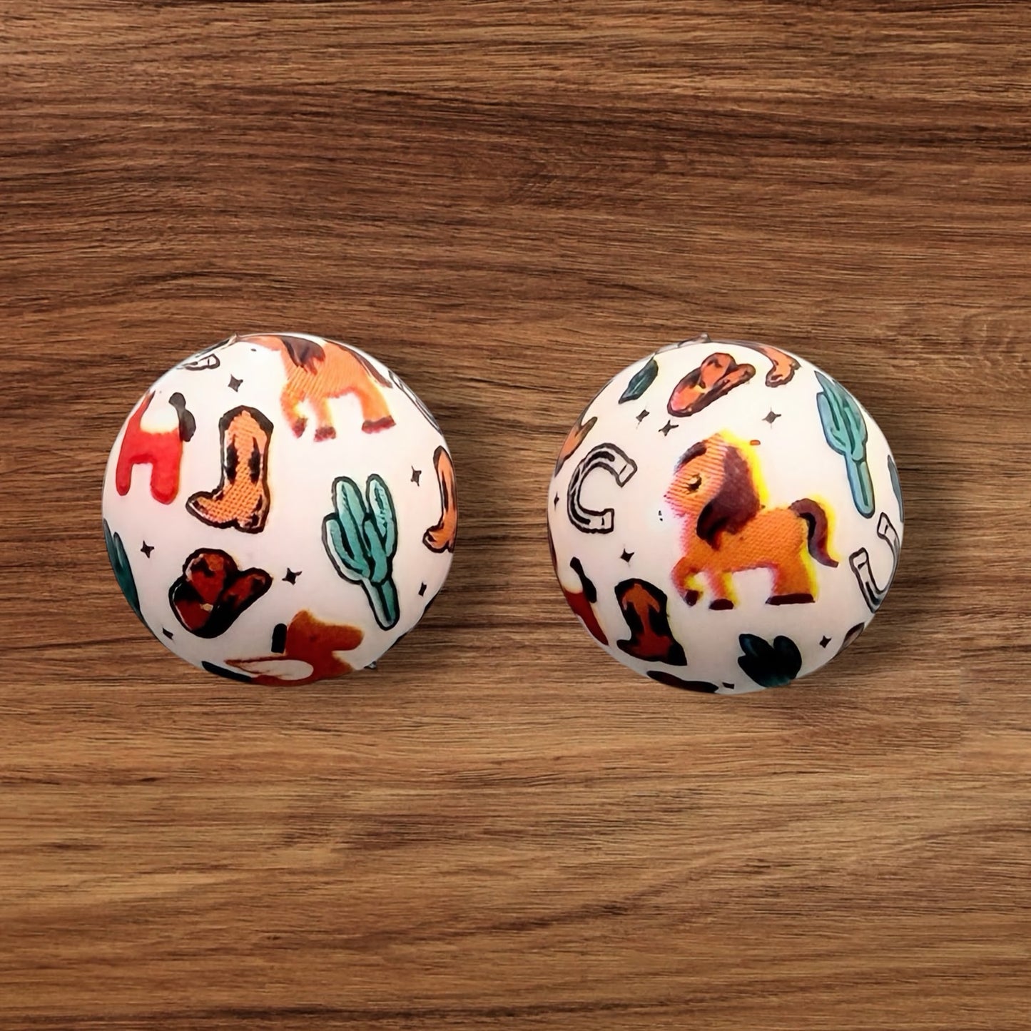 15mm Western Horse Silicone Bead