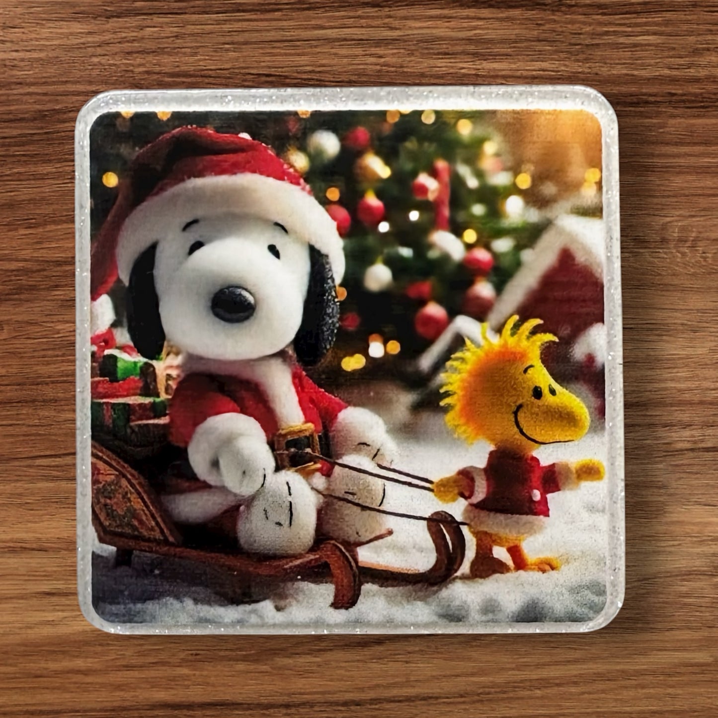 Christmas Beagle Acrylic Flatback