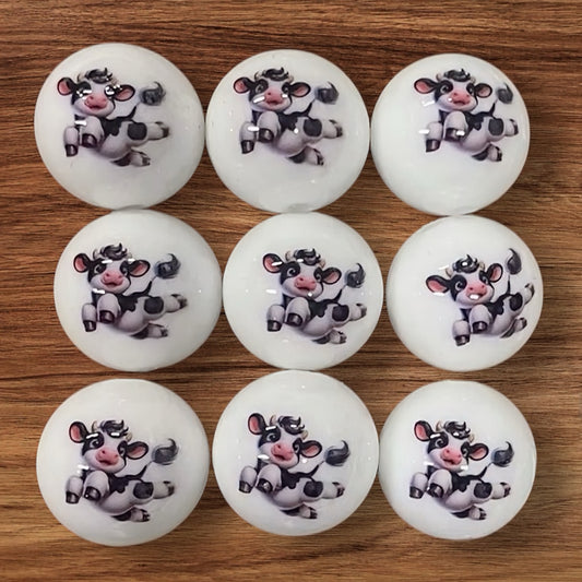 15mm Cow Silicone Bead