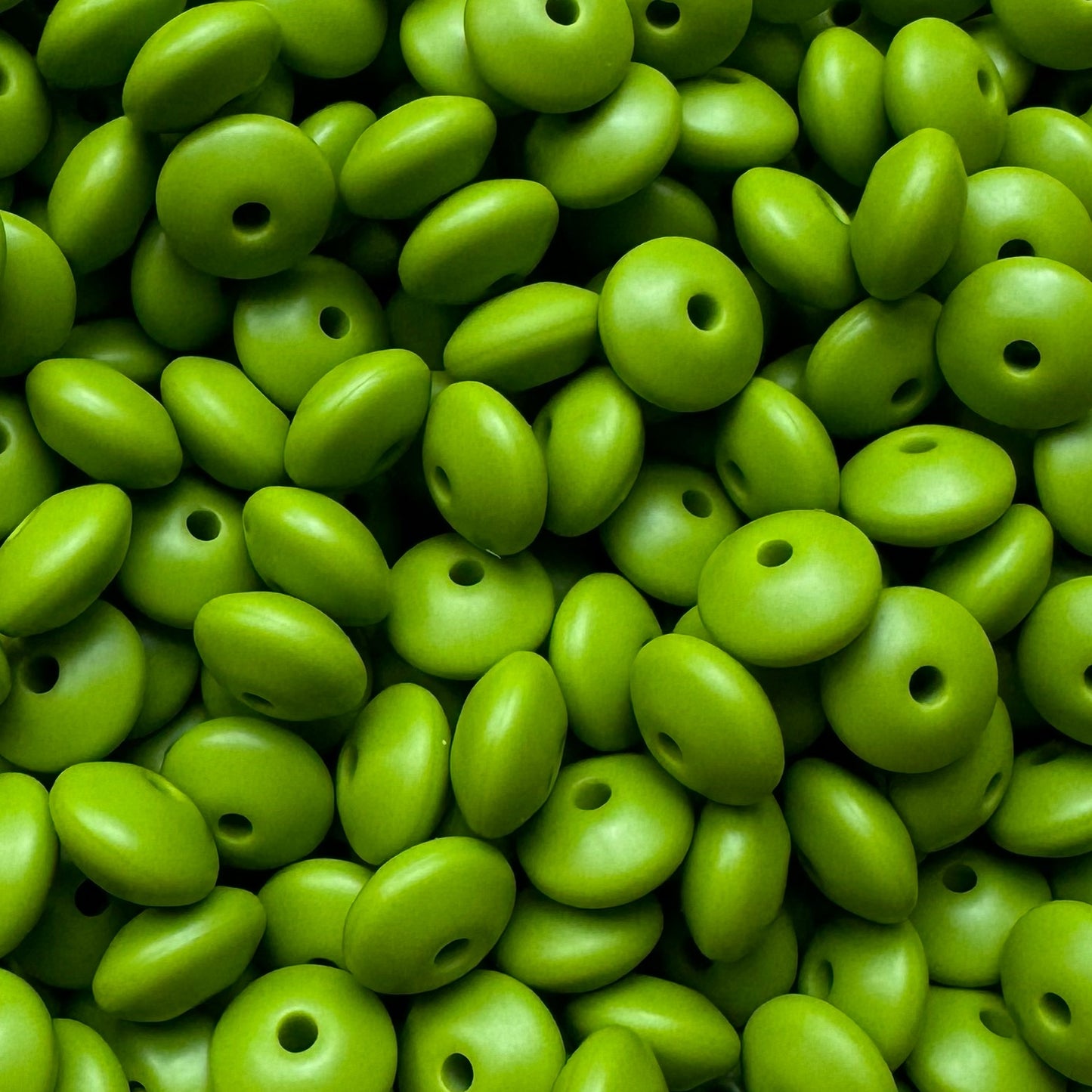 12mm Bean Green Silicone Lentil