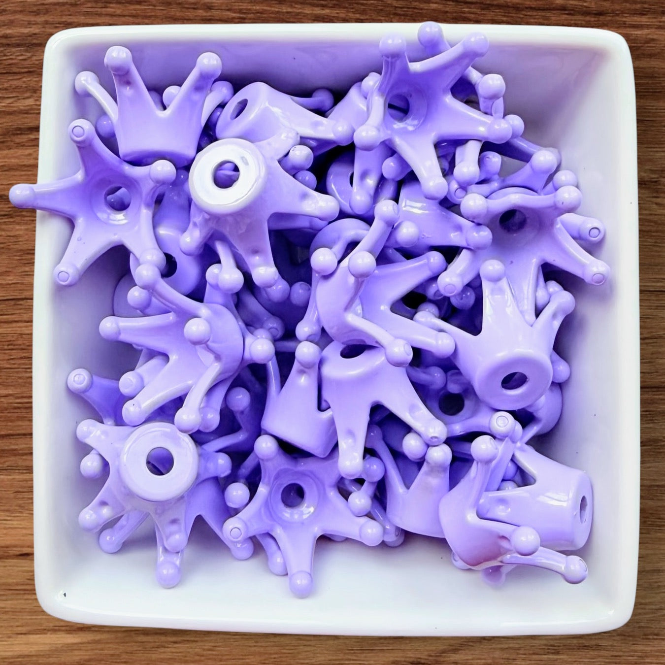 Large Acrylic Crown Bead