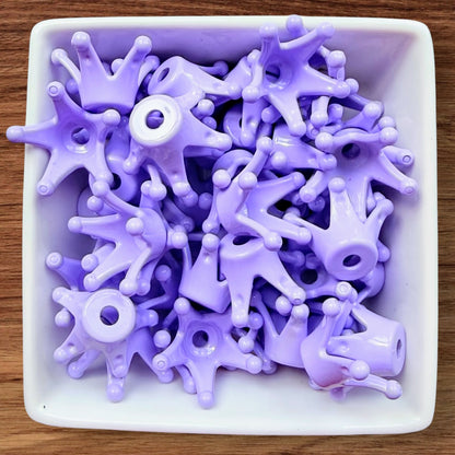 Large Acrylic Crown Bead