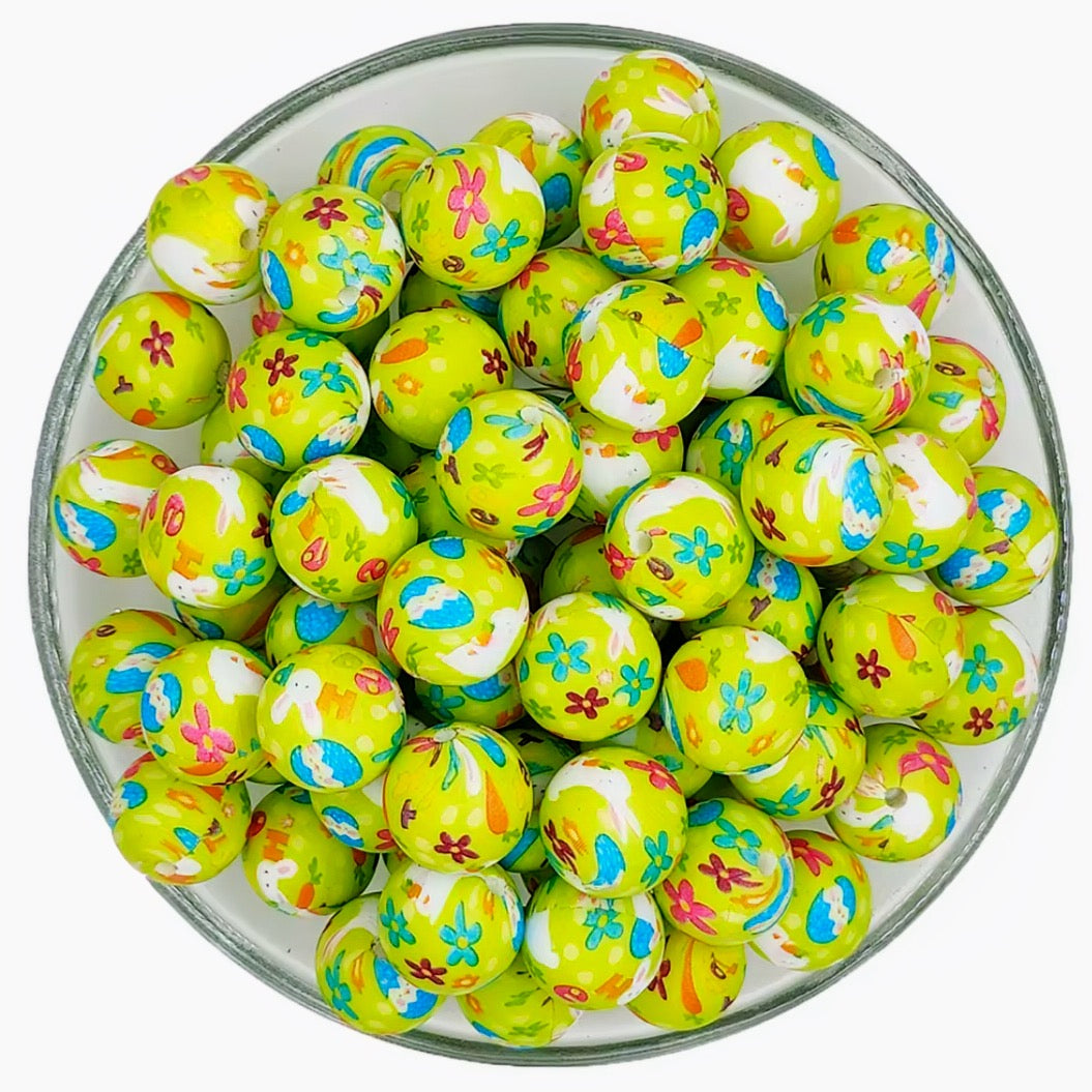 15mm Easter Silicone Bead #3