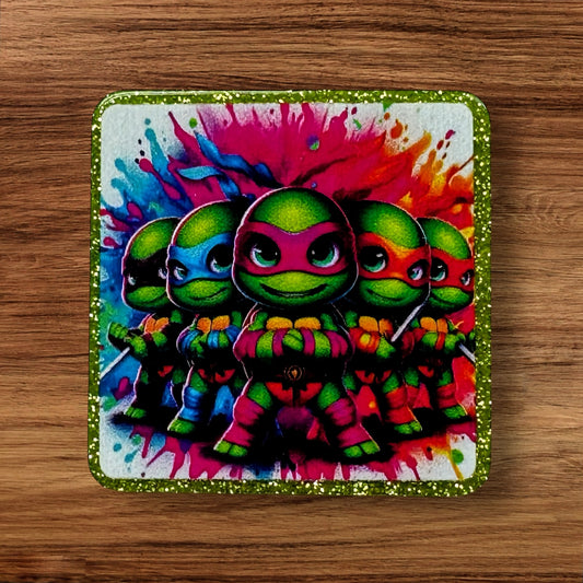 Colorful Turtles Acrylic Flatback