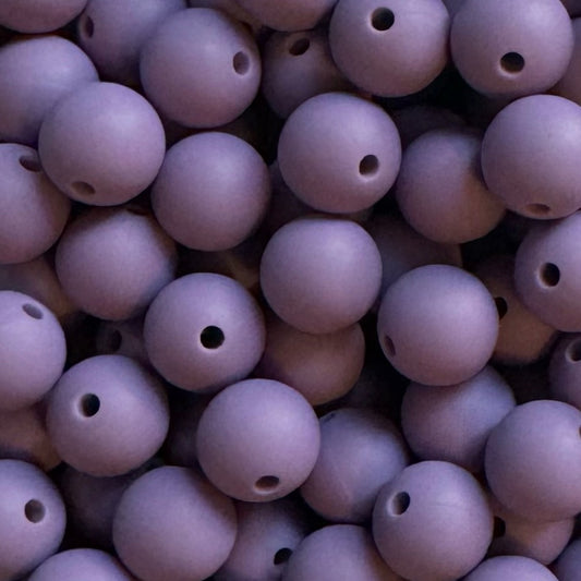 15mm  Purple Silicone Bead