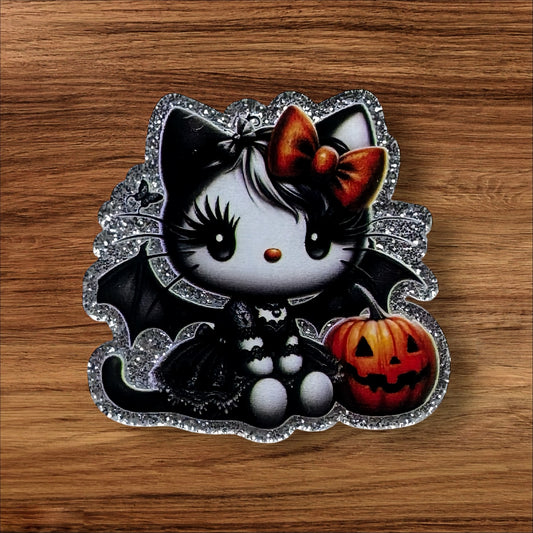 Halloween Kitty Acrylic Flatback