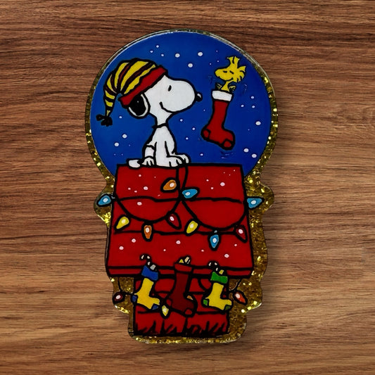 Christmas Beagle Acrylic Flatback