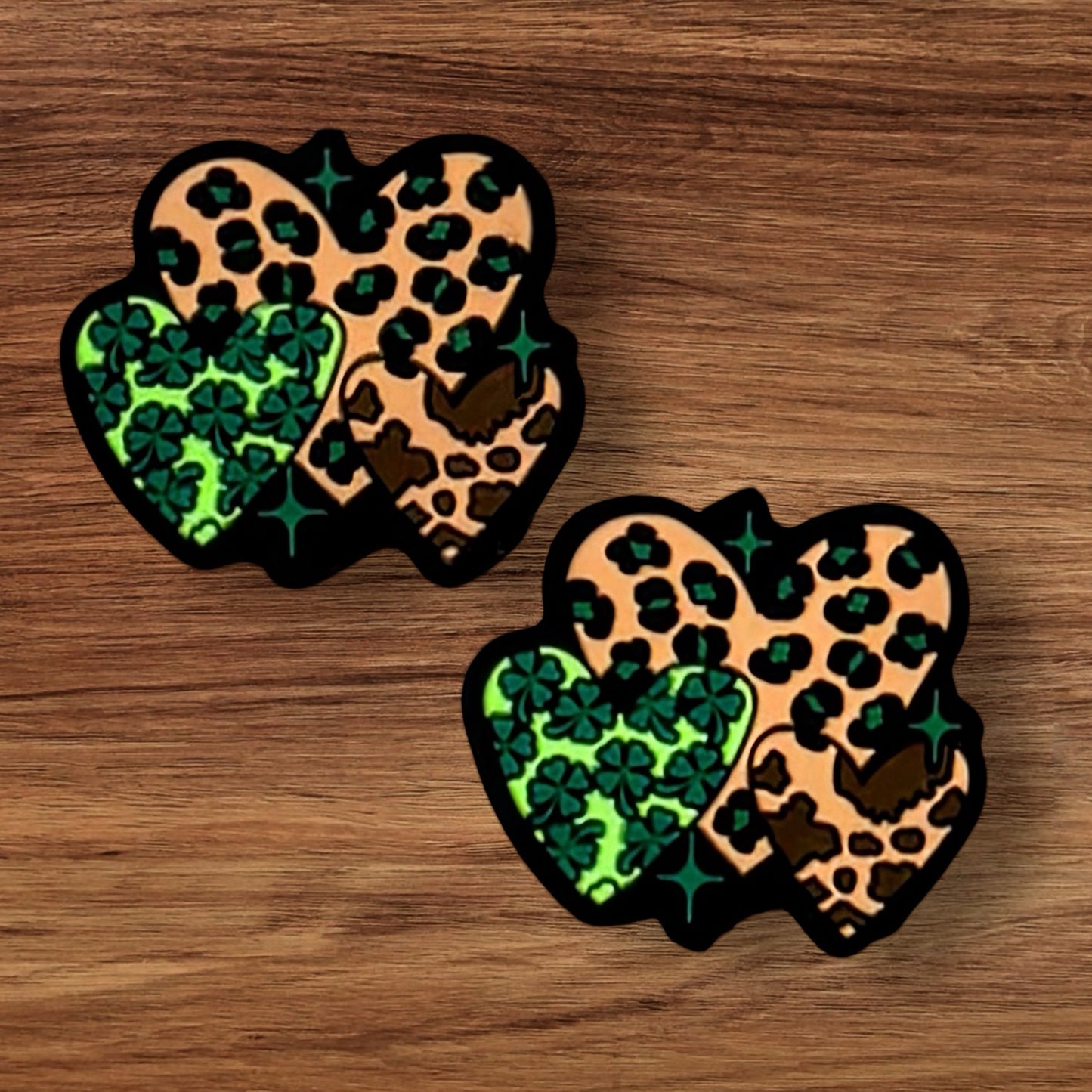 Leopard & Green Hearts Focal