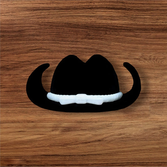 3-D Cowgirl Hat Focal (Black)