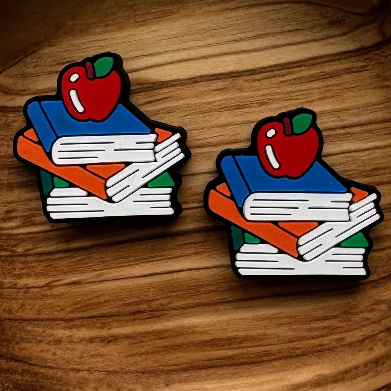 Book Stack with Apple Focal