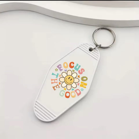 Focus On The Good Keychain Sticker