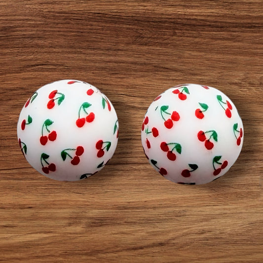 15mm Cherry Silicone Bead