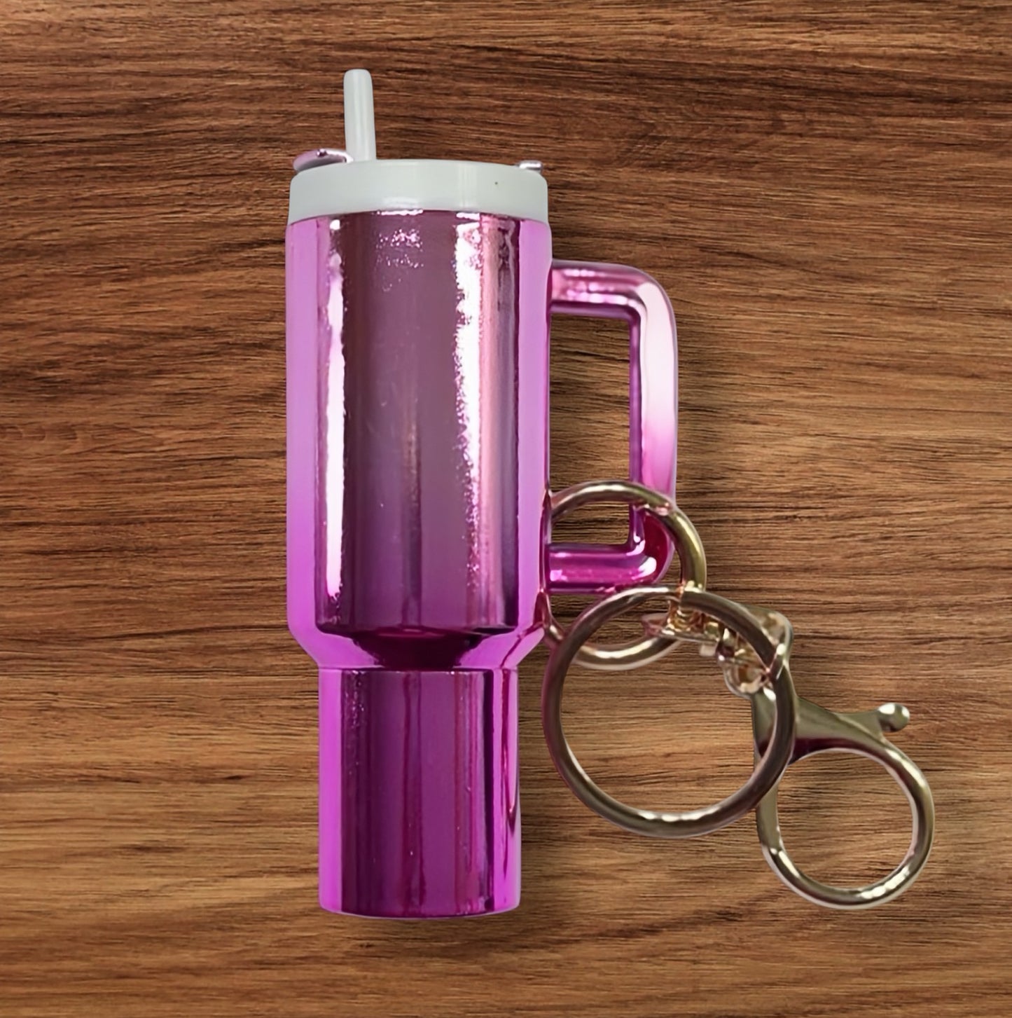 Metallic Tumbler Keychain