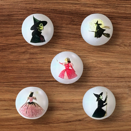 16mm Good/Bad Witch Acrylic Beads