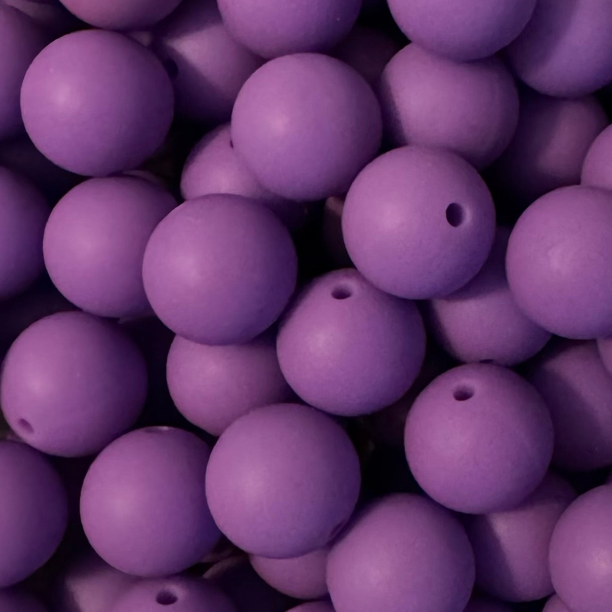 12mm Purple Silicone Bead