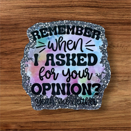 Remember When I Asked For Your Opinion? Acrylic Flatback