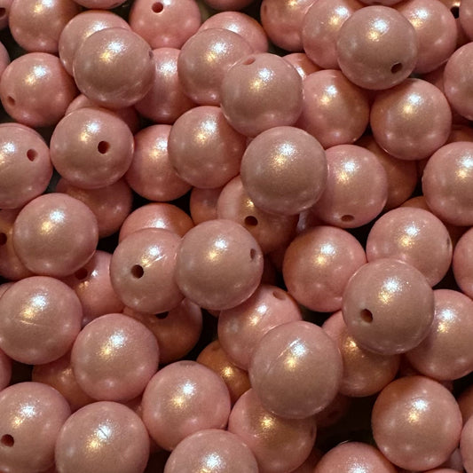 15mm Light Pink Chameleon Silicone Bead