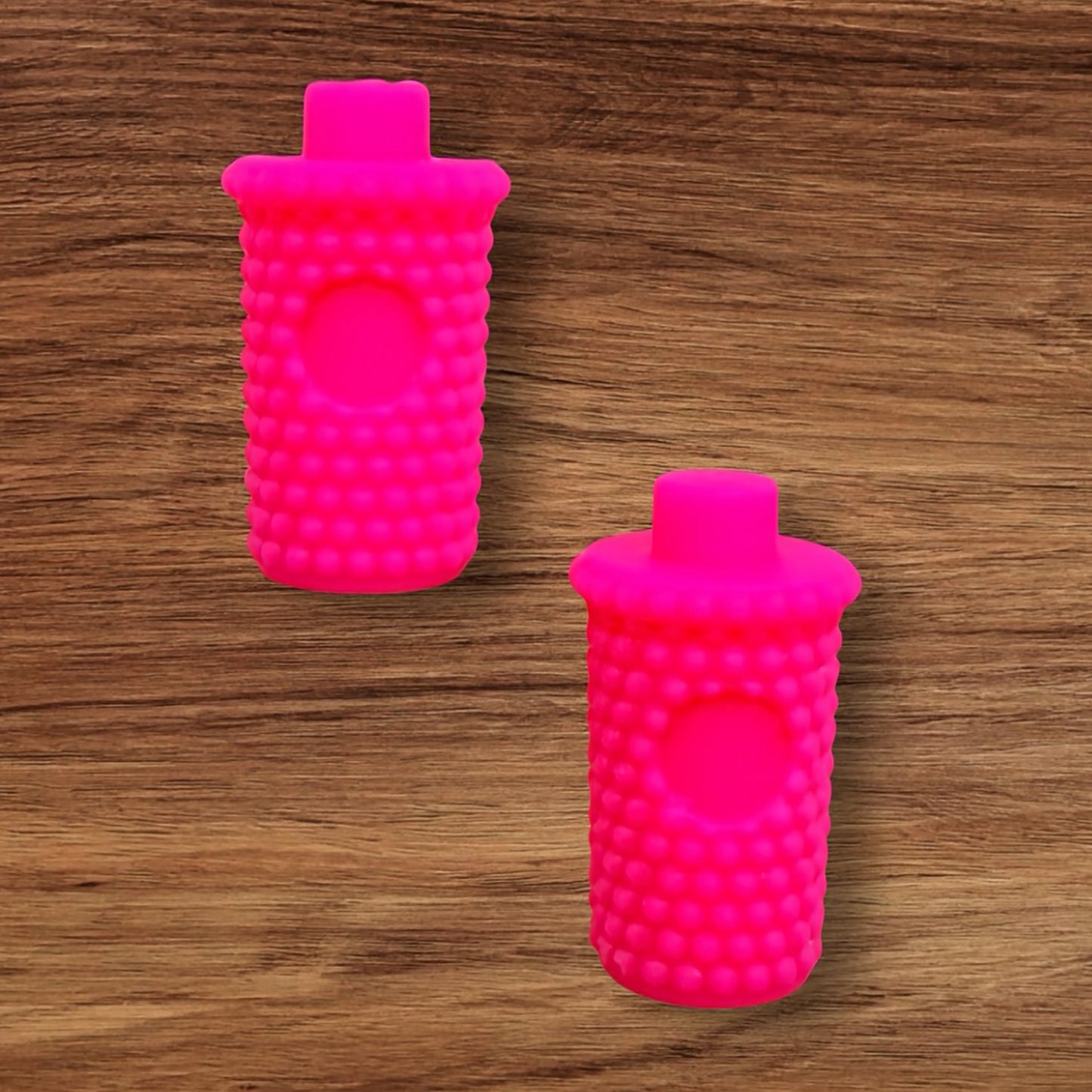 3-D Studded Tumbler Focal (Hot Pink)