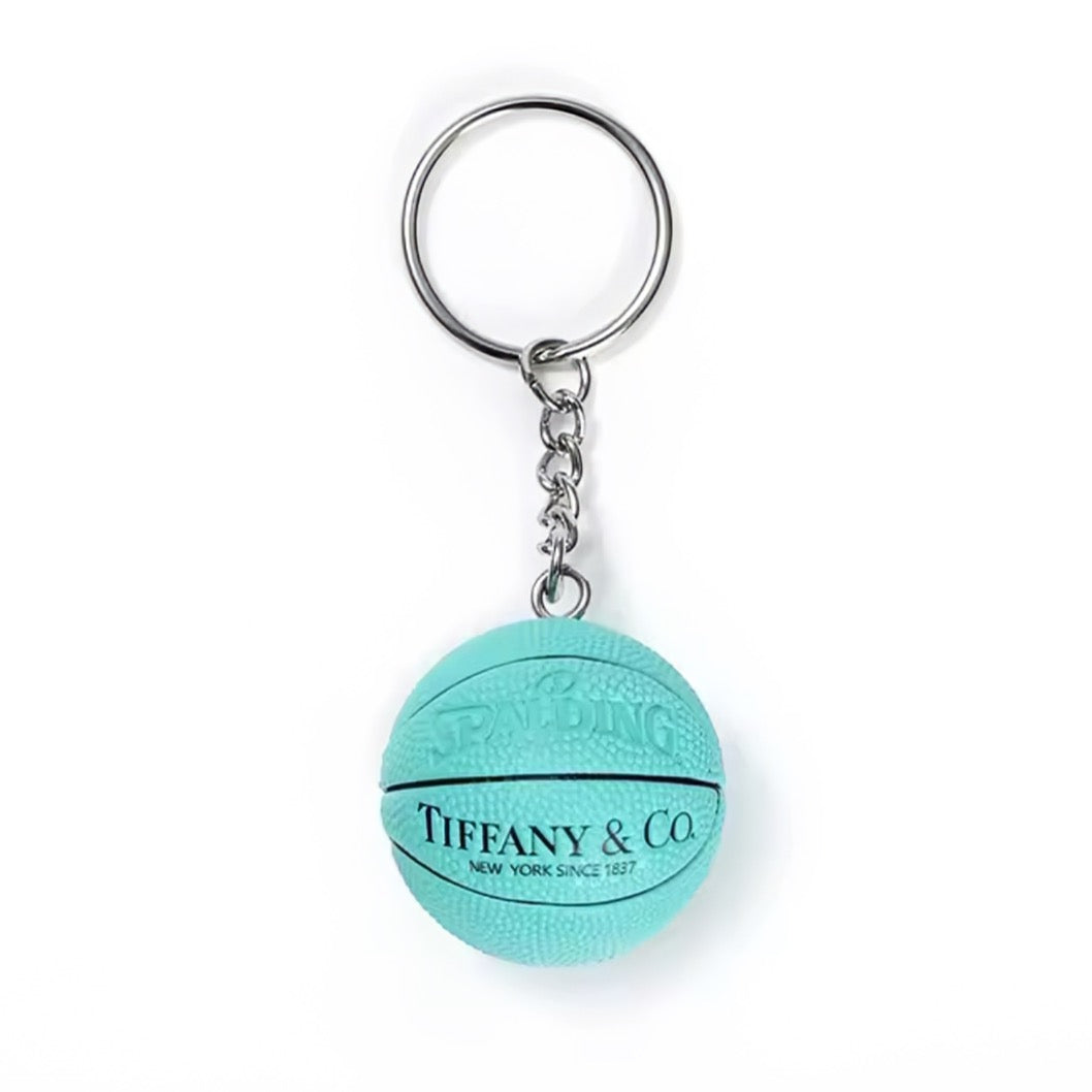 Blue Basket Ball Keychain