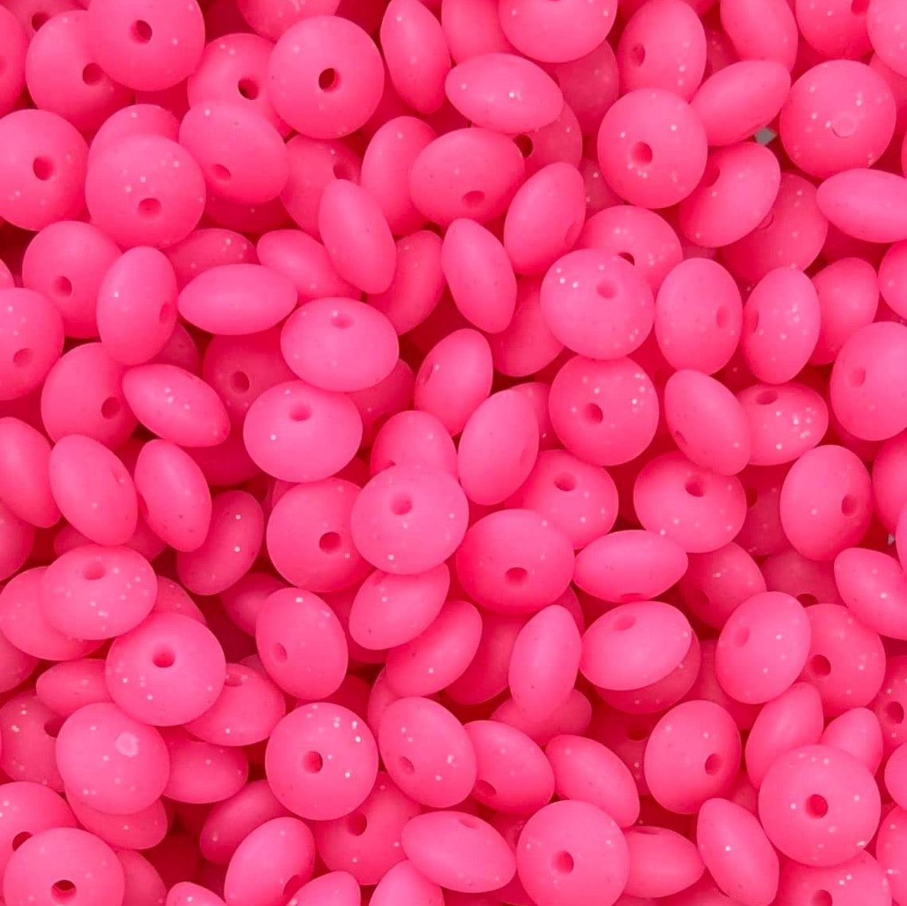 12mm Neon Lentil Beads