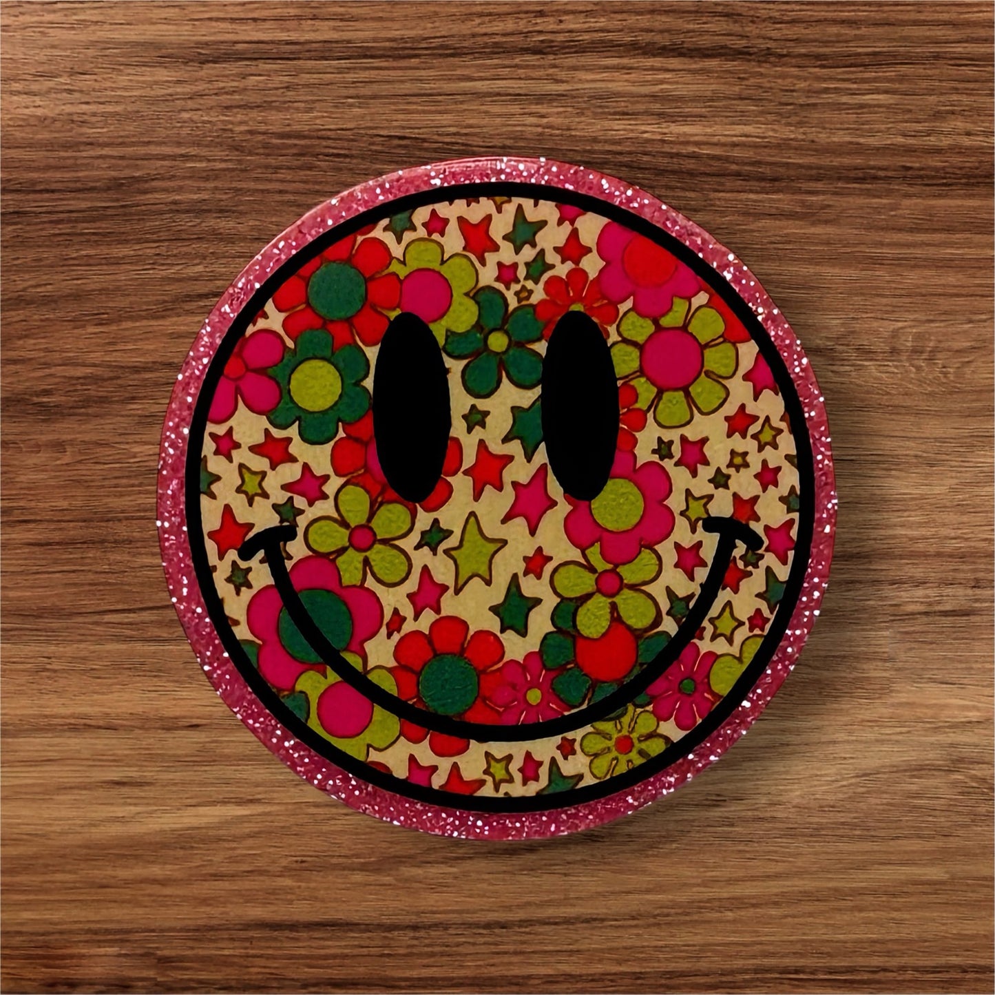 Groovy Floral Acrylic Flatback (Custom)