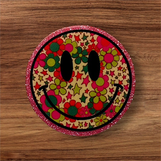 Groovy Floral Acrylic Flatback (Custom)