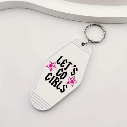 Let’s Go Girls Keychain Sticker