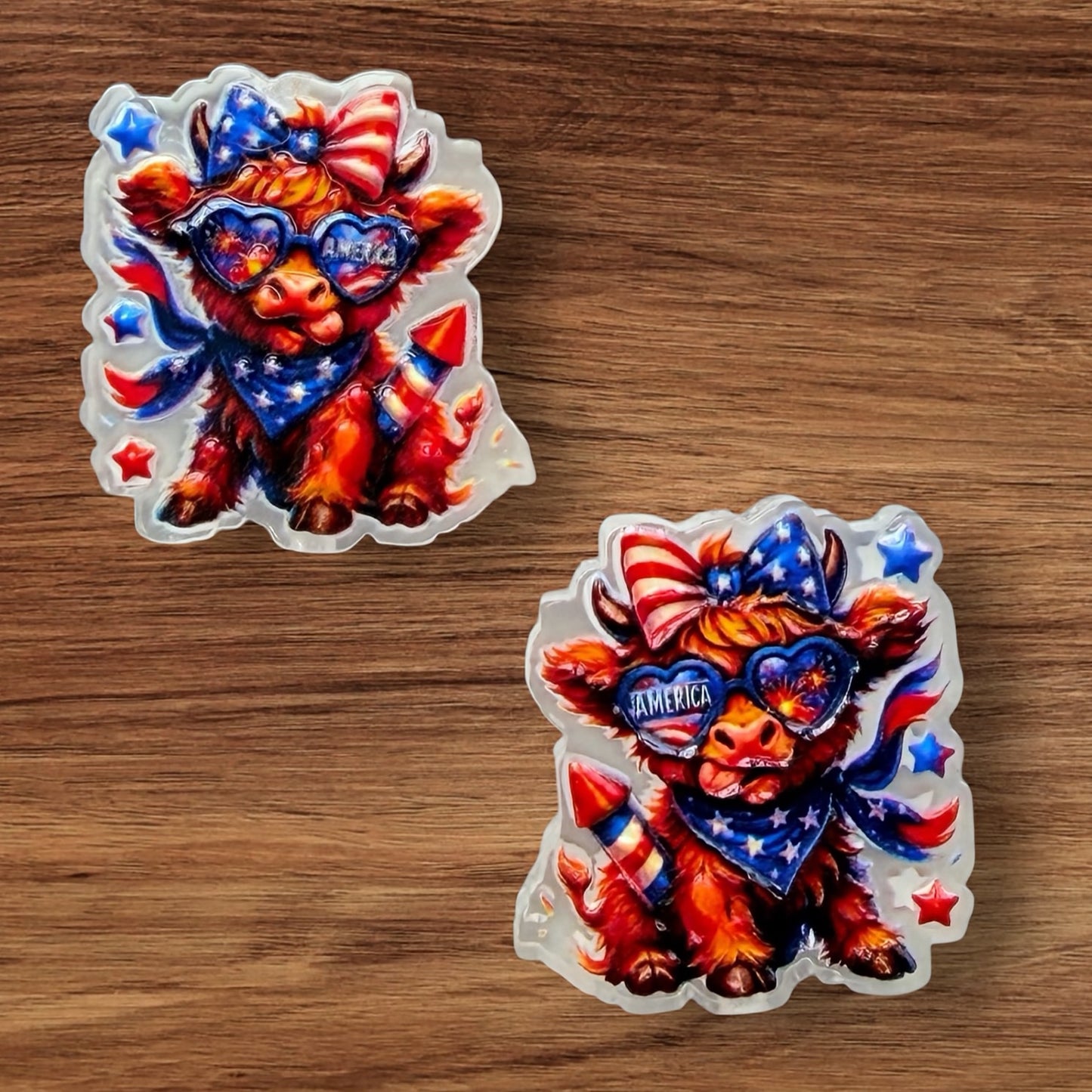 Patriotic Cow Acrylic Focal