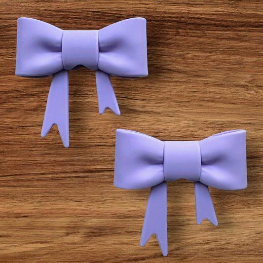 Purple Bow Focal/Straw Topper