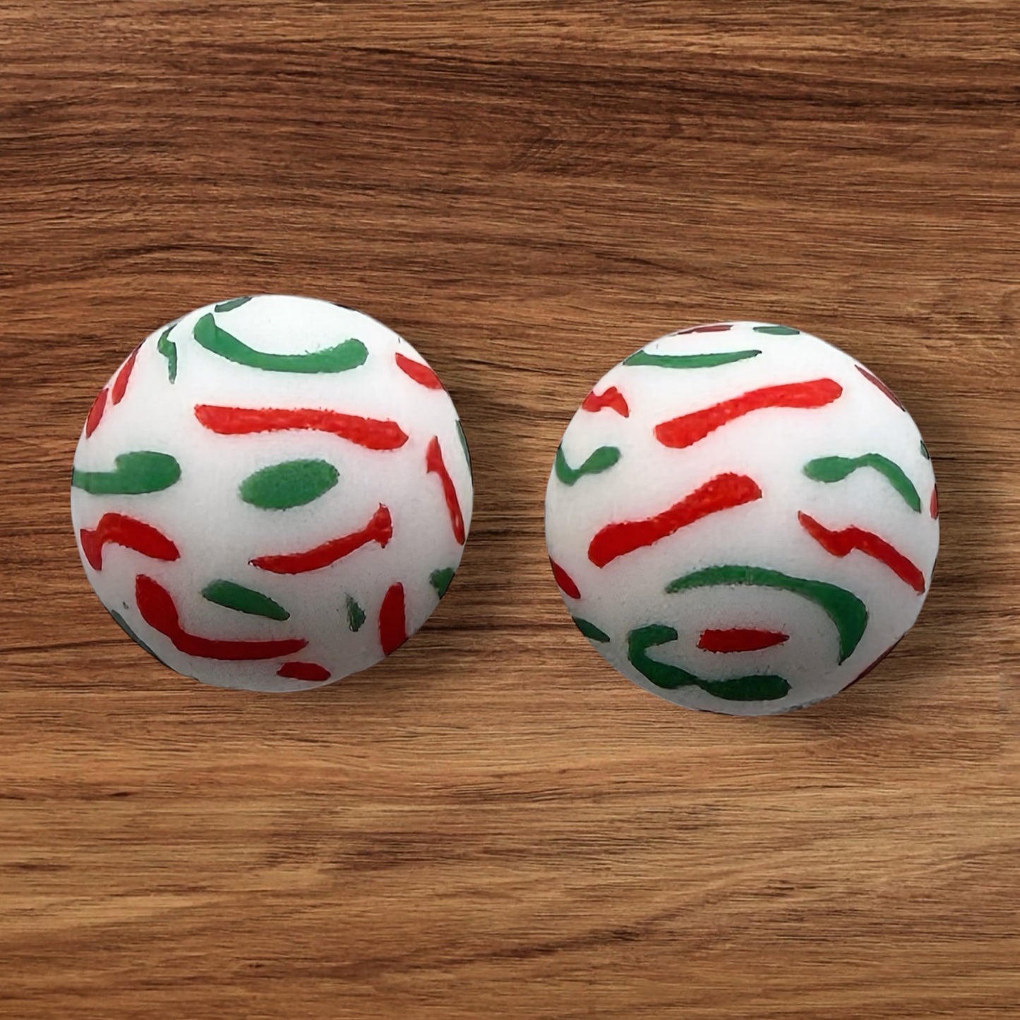 15mm Christmas Sprinkles Silicone Bead