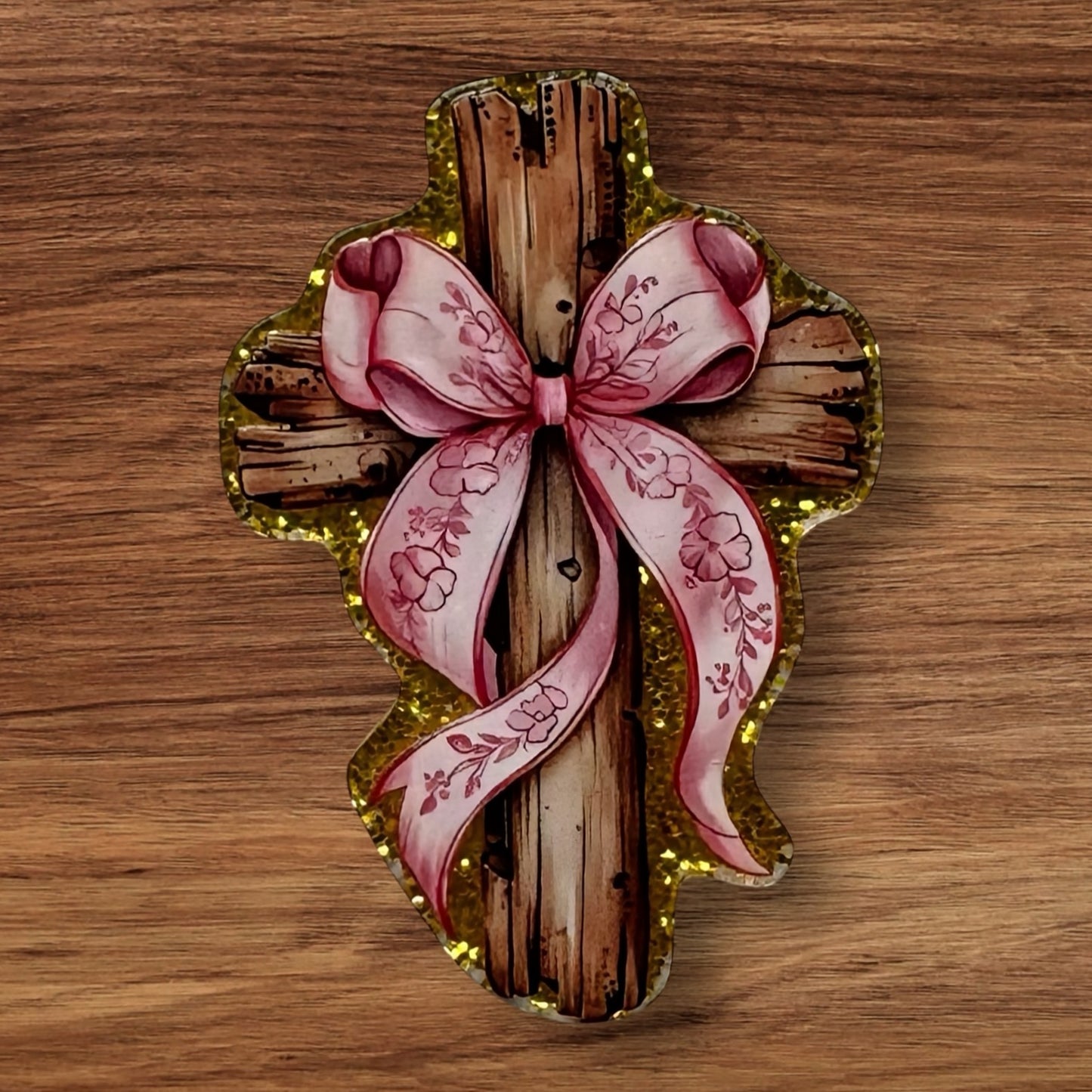 Wooden Cross Acrylic Flatback