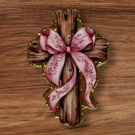 Wooden Cross Acrylic Flatback