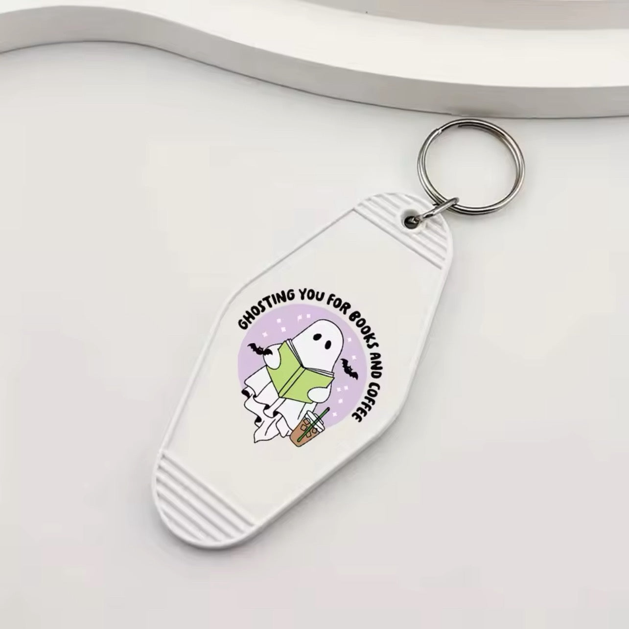 Ghosting You For Books & Coffee keychain Sticker
