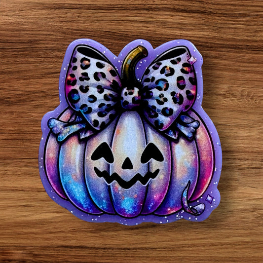 Pumpkin With Bow Acrylic Flatback