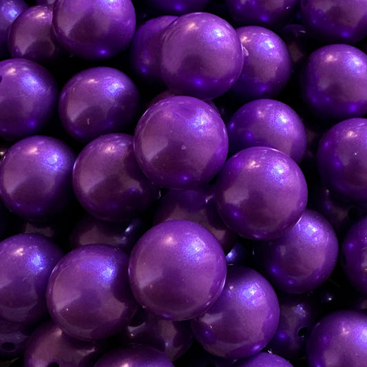 15mm Metallic Silicone Bead