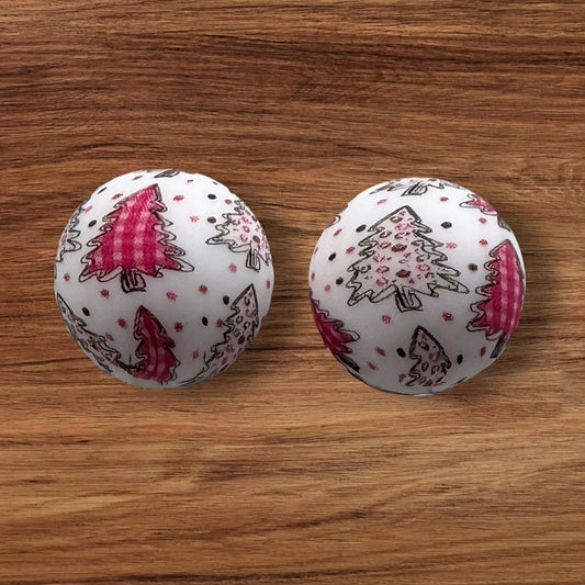 15mm Christmas Print Bead