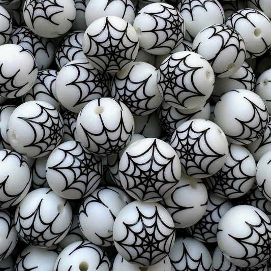 15mm Spider Web Silicone Bead