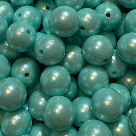 15mm Sky Blue Chameleon Silicone Bead