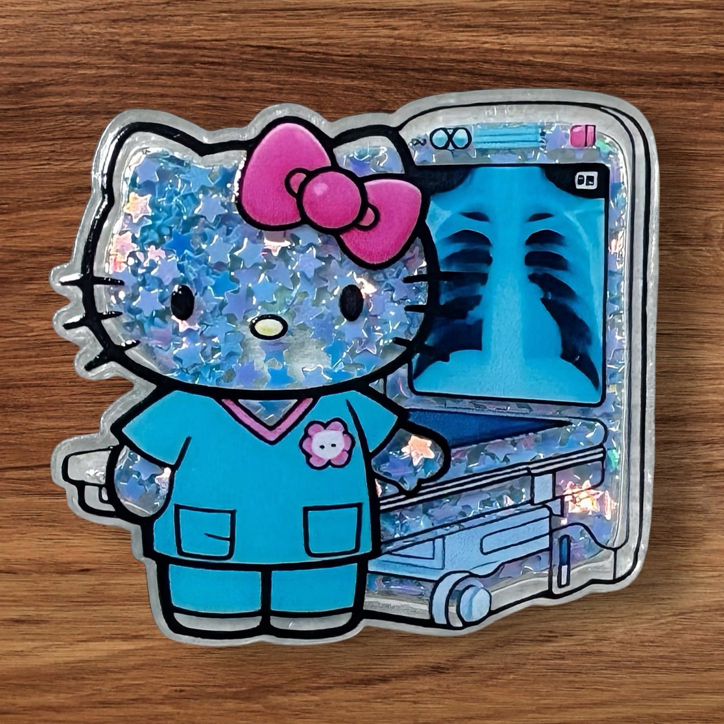 Kitty X-ray Tech Acrylic Shaker Flatback