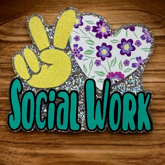 Social Work Acrylic Flatback