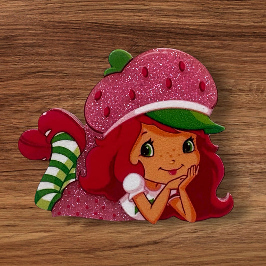 Strawberry Girl Acrylic Flatback