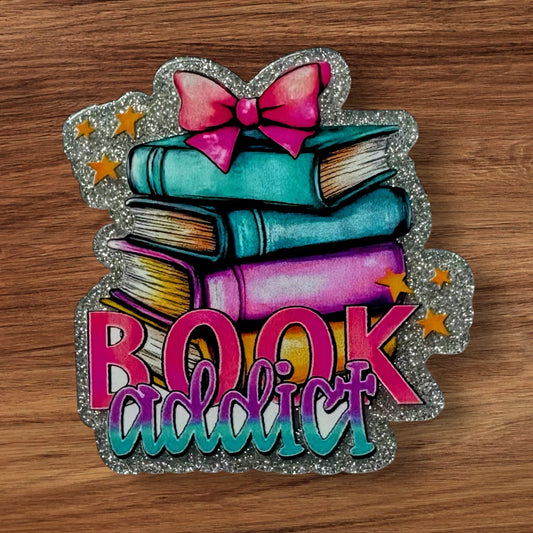 Book Addict Acrylic Flatback (Custom)