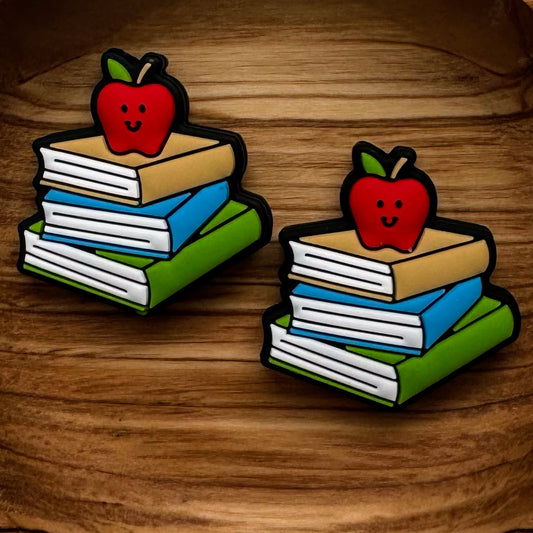Happy Apple Book Stack Focal
