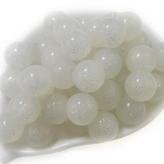 15mm White Jelly Beads