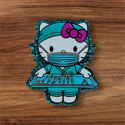 Nurse Kitty Acrylic Flatback