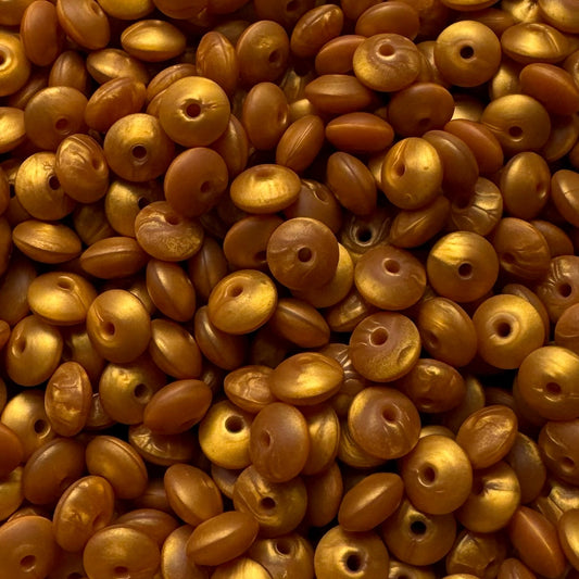 12mm Earthy Gold Silicone Lentil