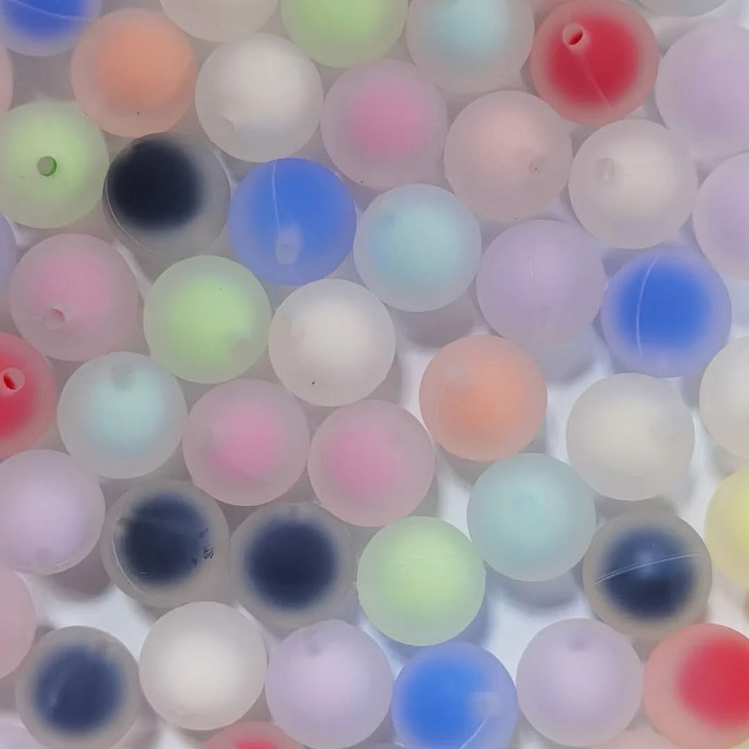 15mm Frosted Silicone Bead