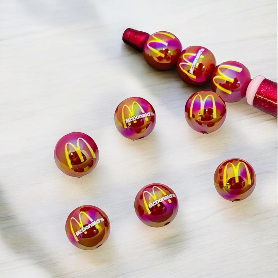 16mm Golden Arches Acrylic Bead