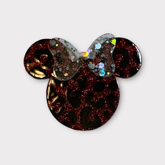 Red Leopard Mouse Acrylic Flatback