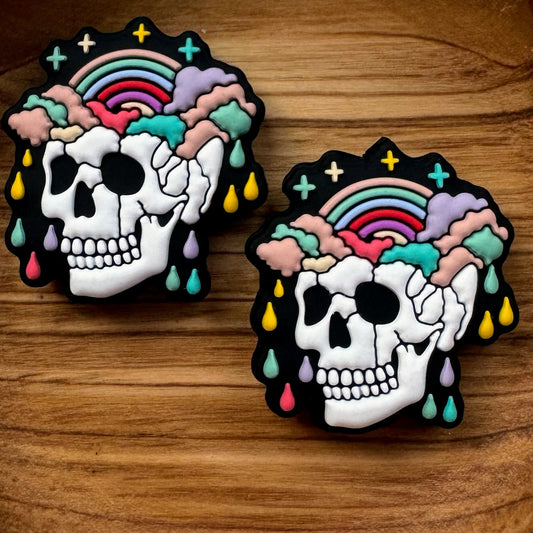 Skull With Rainbow Focal